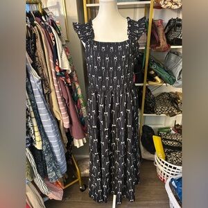Ecowish Black and White Bow Maxi Dress — NWT XL